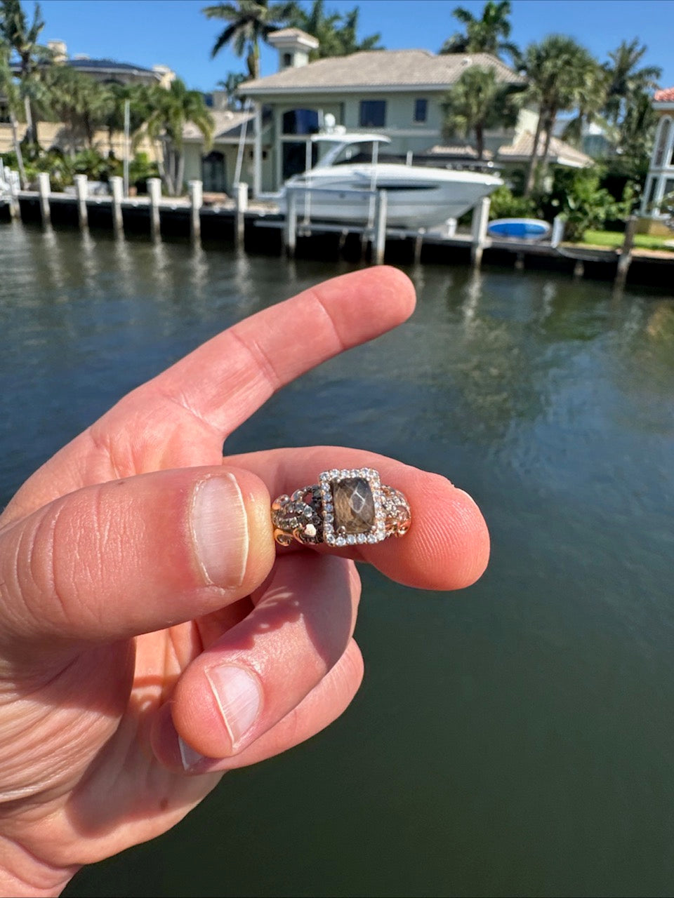 14k Rose Gold & Diamond Accented "Le Vian" Ring