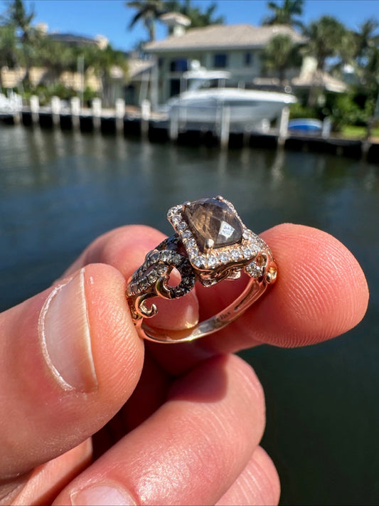 14k Rose Gold & Diamond Accented "Le Vian" Ring