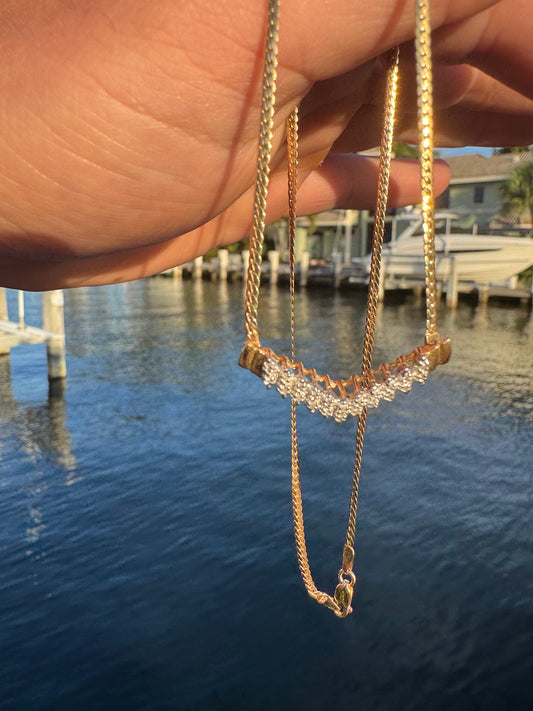 14k gold and diamond necklace