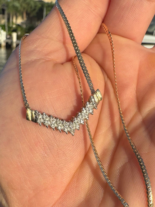 14k gold and diamond necklace